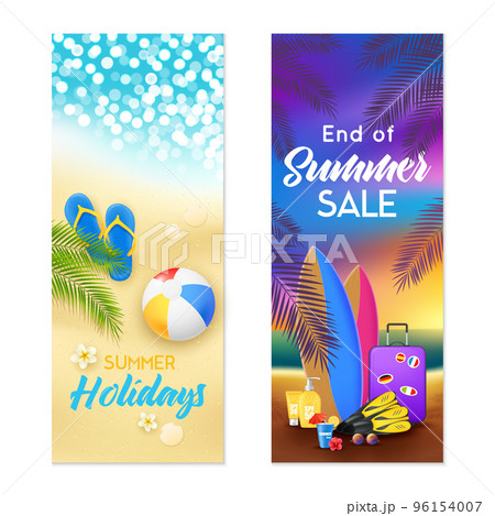 Summer Beach 2 Vertical Banners 96154007