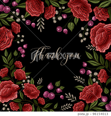 Floral Embroidery Frame Background Design Floral Embroidery Frame Background Design 96154013