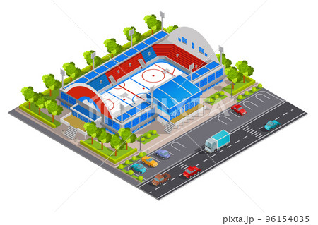 Sport Complex Stadium Isometric Banner 96154035