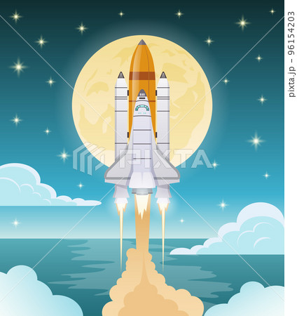 Space Exploration Flat Composition 96154203