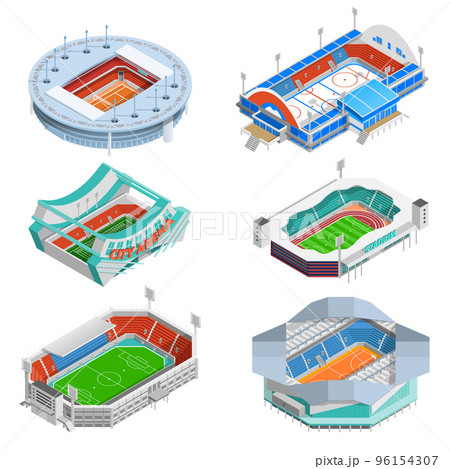 Stadium Icons Set 96154307