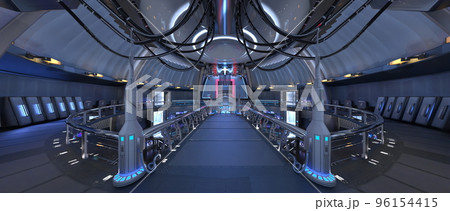 宇宙船内の風景 96154415