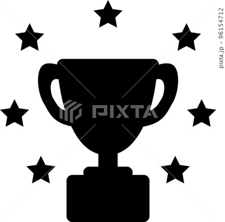 優勝カップ星ありシルエット 96154712