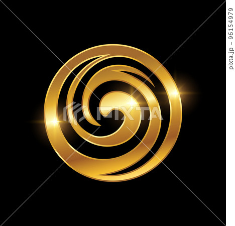 Golden Circle Logo Sign vector Art 96154979