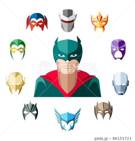 Superhero character, flat design Superhero character, flat design 96155721
