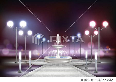 Street Lights Realistic Composition Street Lights Realistic Composition 96155782