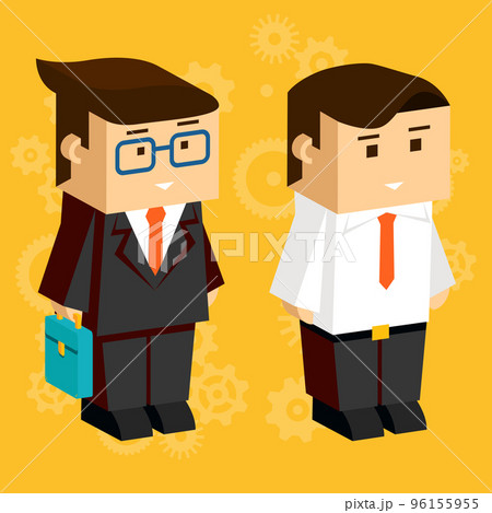 Square businessmen Square businessmen 96155955