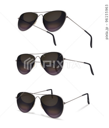 Aviator Sunglasses Realistic Set Aviator Sunglasses Realistic Set 96155963