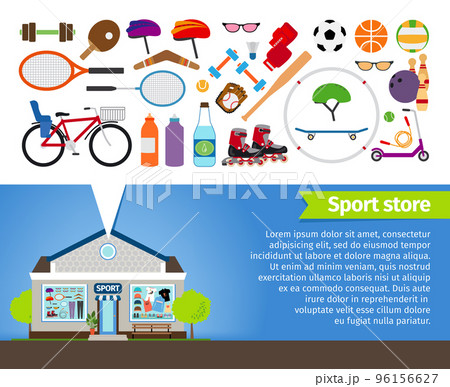 Sport store. Sports equipment and sports clothing Sport store. Sports equipment and sports clothing 96156627