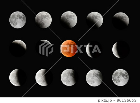 2022年11月　皆既月食 満月 月 96156655