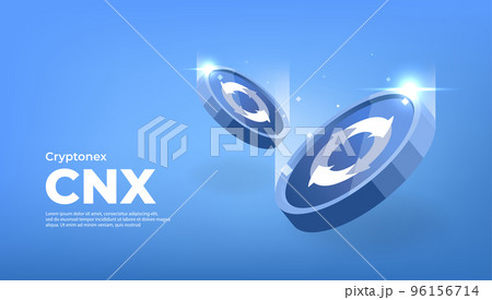 Cryptonex (CNX) coin cryptocurrency concept banner background. 96156714