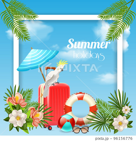 Tropical Holidays Frame Background 96156776