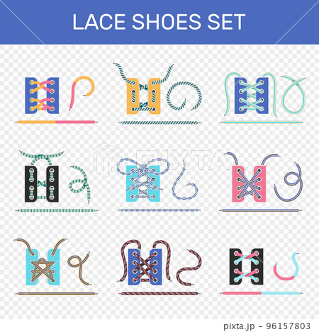 Shoe Lacing Ways Transparent Set 96157803