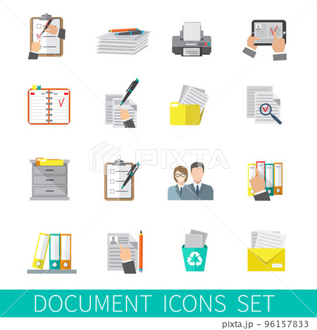 Document Icon Flat 96157833