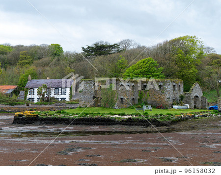 The ruins of building. Ancient architecture. The ruins of Arundel Grain Store, West Cork.The 16th Century Grain Store. 96158032