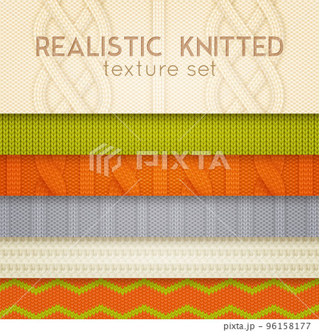 Realistic Knitted Patterns Horizontal Layers 96158177