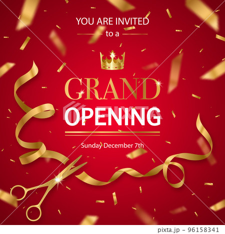 Realistic Grand Opening Invitation Pattern Realistic Grand Opening Invitation Pattern 96158341