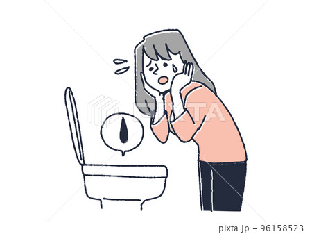 トイレで不正出血に気がついた女性 96158523