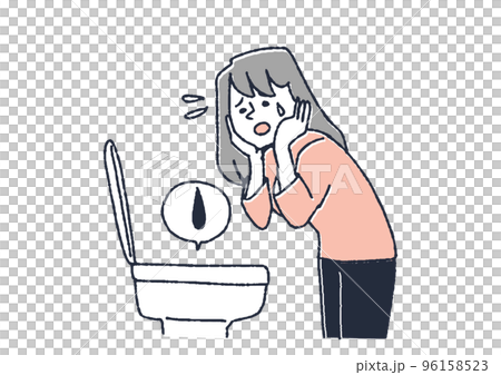 トイレで不正出血に気がついた女性 96158523