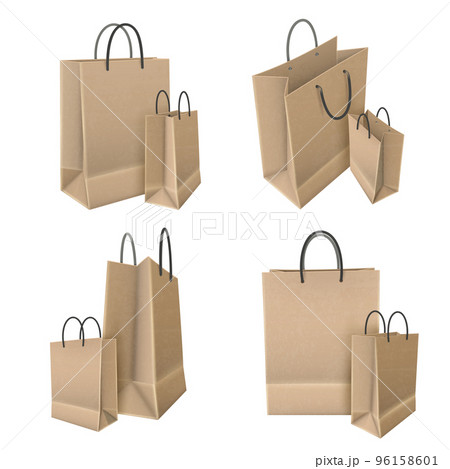 Shopping Bags From Craft Paper Set 96158601