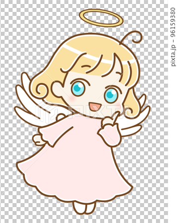 スマイルの天使　ピンク　左向き 96159380
