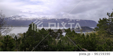 Panoramic view from Aksla, Alesund, Norway 96159390