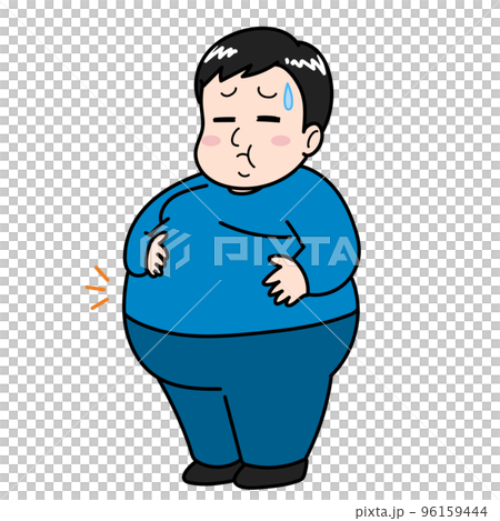 一個患有代謝性胃的男人的插圖 一個患有代謝性胃的男人的插圖 96159444
