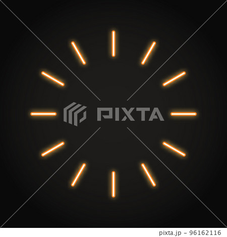 Neon round glowing lines frame 96162116