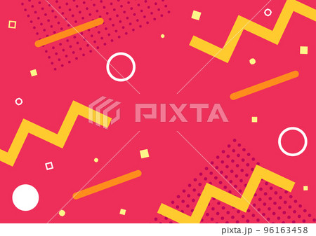 abstract geometric background, geometric shape on red background, vector illusttration minimal memphis theme template for backdrop, web sites, banner 96163458
