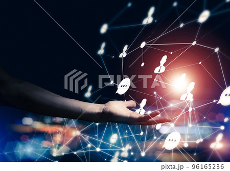Presenting modern wireless technologies as means of communucation and networking on dark background Presenting modern wireless technologies as means of communucation and networking on dark background 96165236