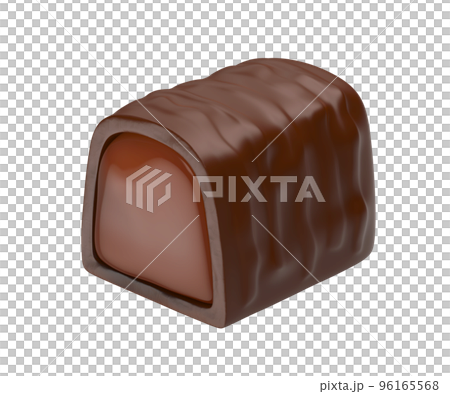 Chocolate bonbon with caramel filling 96165568