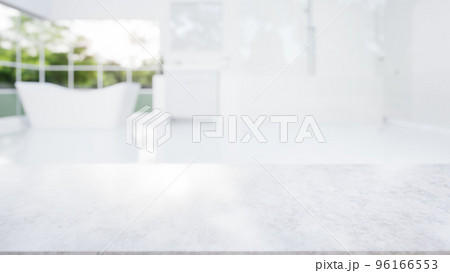 3d rendering of white marble counter for background. 96166553