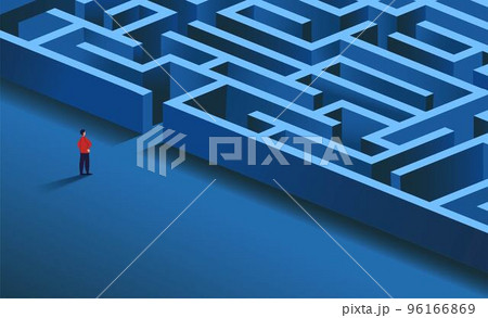 Isometric maze, 3d business labyrinth. Puzzle ideas with success man, leadership game, strategy to achieve goal. Difficult career path. Searching route, find decision. Vector illustration tidy concept Isometric maze, 3d business labyrinth. Puzzle ideas with success man, leadership game, strategy to achieve goal. Difficult career path. Searching route, find decision. Vector illustration tidy concept 96166869