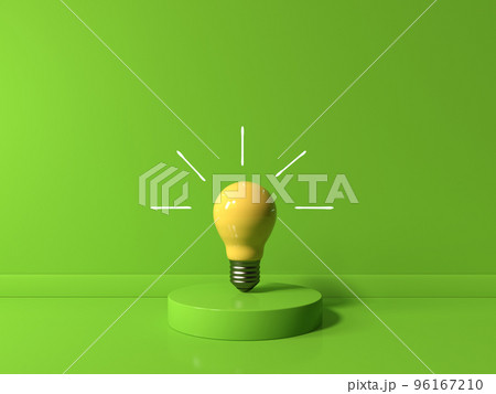 Light bulb on a podium - 3D Light bulb on a podium - 3D 96167210