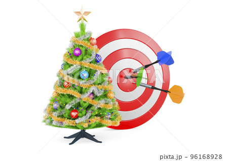 Target and mission in New Year concept, 3D rendering 96168928