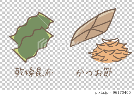 乾海帶和乾鰹魚的插圖 96170400