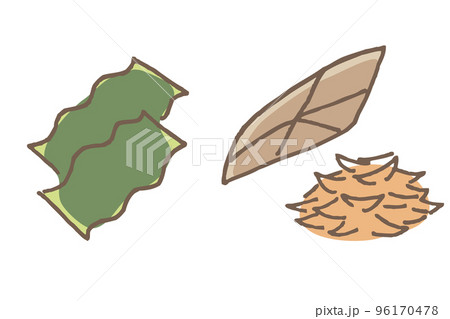 乾燥昆布　かつお節　イラスト（文字なし） 96170478