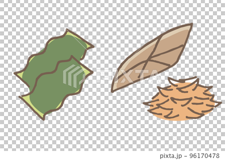 乾燥昆布　かつお節　イラスト（文字なし） 96170478