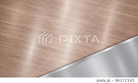 Metal background with polished plate Metal background with polished plate 96172545