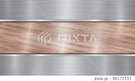 Metal background with polished plate Metal background with polished plate 96172555