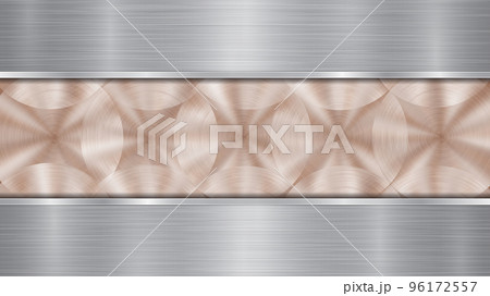 Metal background with polished plate 96172557