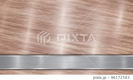 Metal background with polished plate 96172583