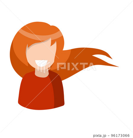 Woman with beautiful long red hair. 96173066