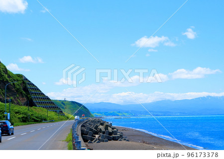 北海道紀行 オロロンライン 日本海の海岸線 北海道紀行 オロロンライン 日本海の海岸線 96173378