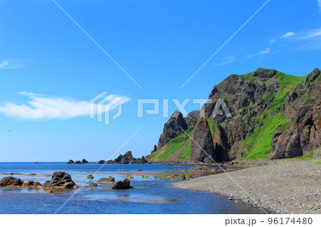 北海道紀行　桃台と猫岩と地蔵岩　礼文島 96174480