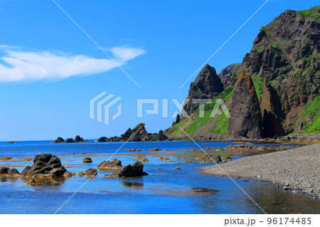 北海道紀行　桃台と猫岩と地蔵岩　礼文島 96174485