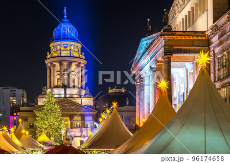 Christmas market in Berlin at night Christmas market in Berlin at night 96174658