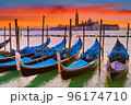 View on gondolas in Venice 96174710