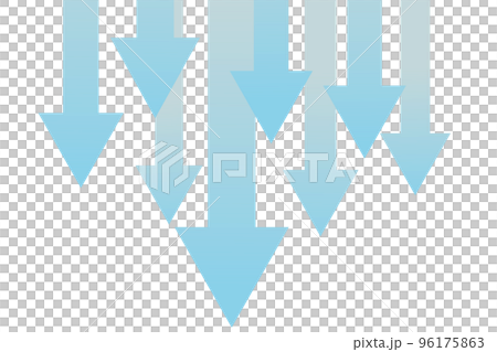 ダウンする矢印の背景素材 ダウンする矢印の背景素材 96175863