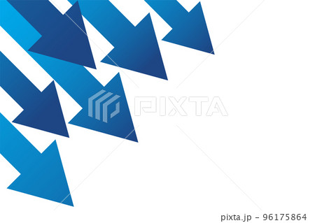 コピースペースのある下降する矢印の背景素材 96175864